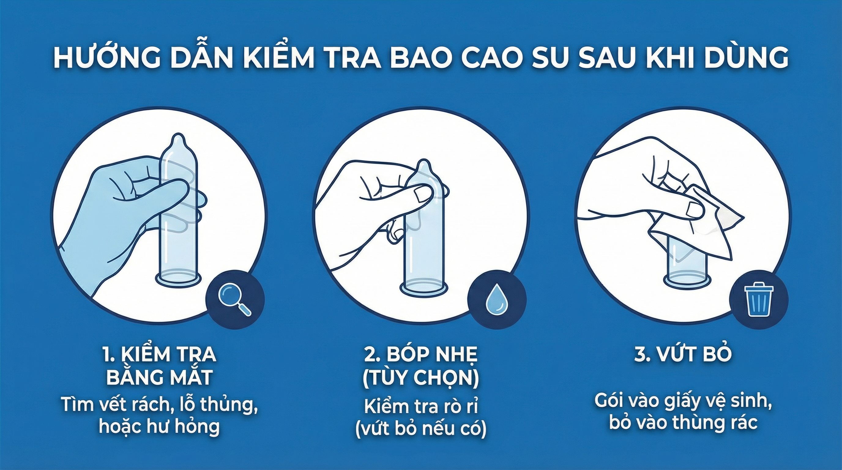 Kiểm tra bao cao su sau khi dùng: Thói quen 5 giây "cứu nguy" cả cuộc đời