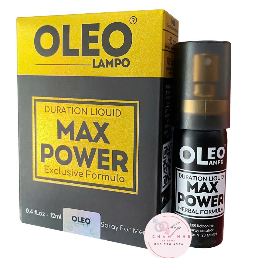 Xịt Lâu Ra Hơn 30 Phút Oleo Max Power 12ml ( Đô Mạnh ) 2