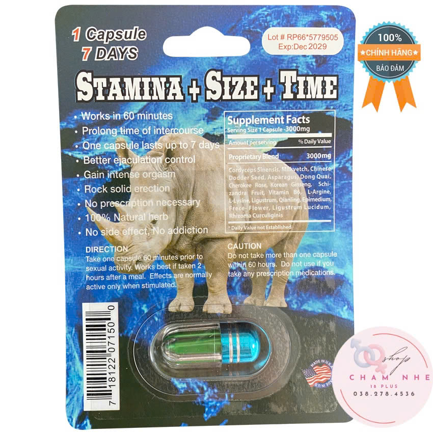 Viên uống Rhino Blue tăng cường sinh lý nam giới mạnh mẽ ( Đô Mạnh ) 2