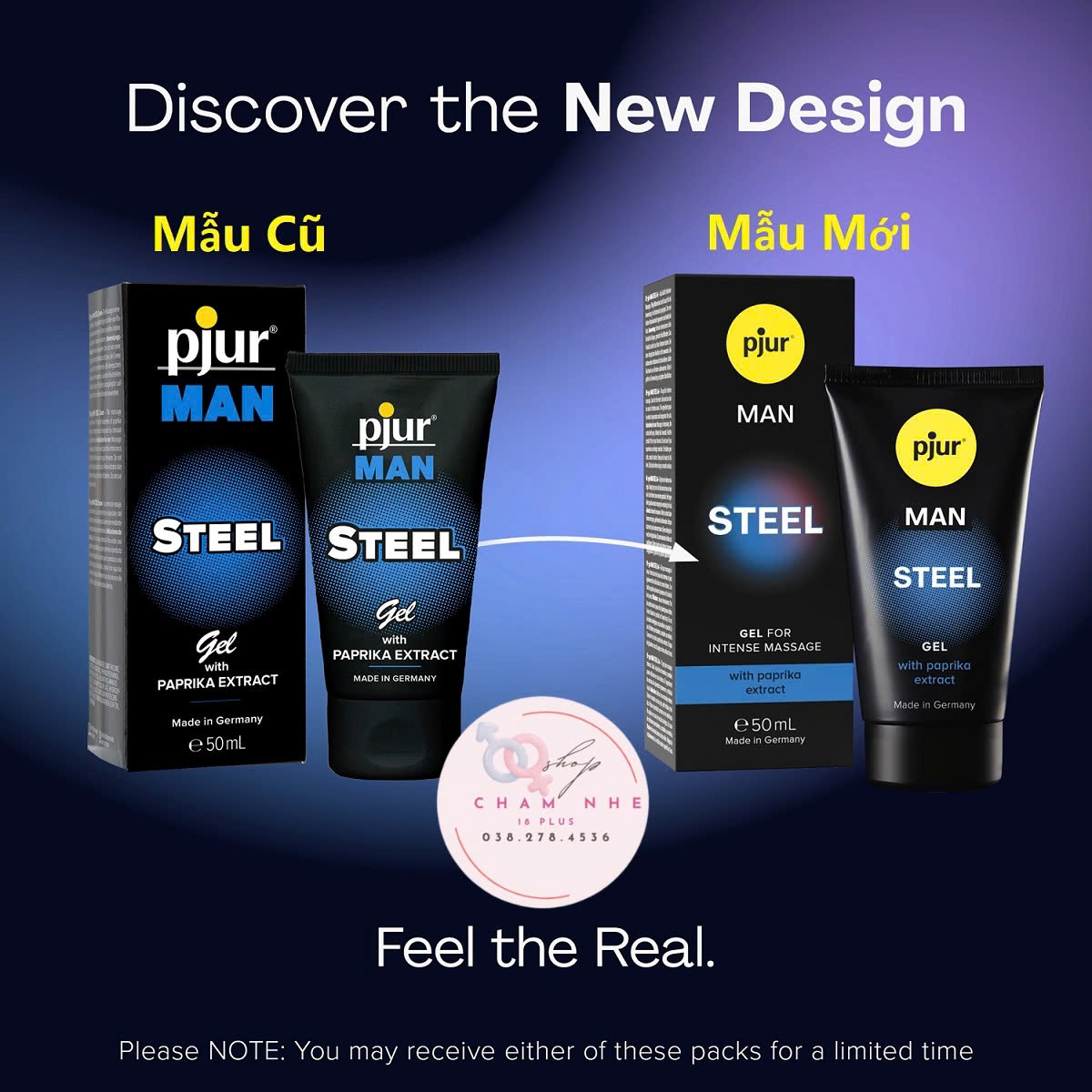 Gel Cương Dương Nam Giới pjur MAN STEEL 50ml 2