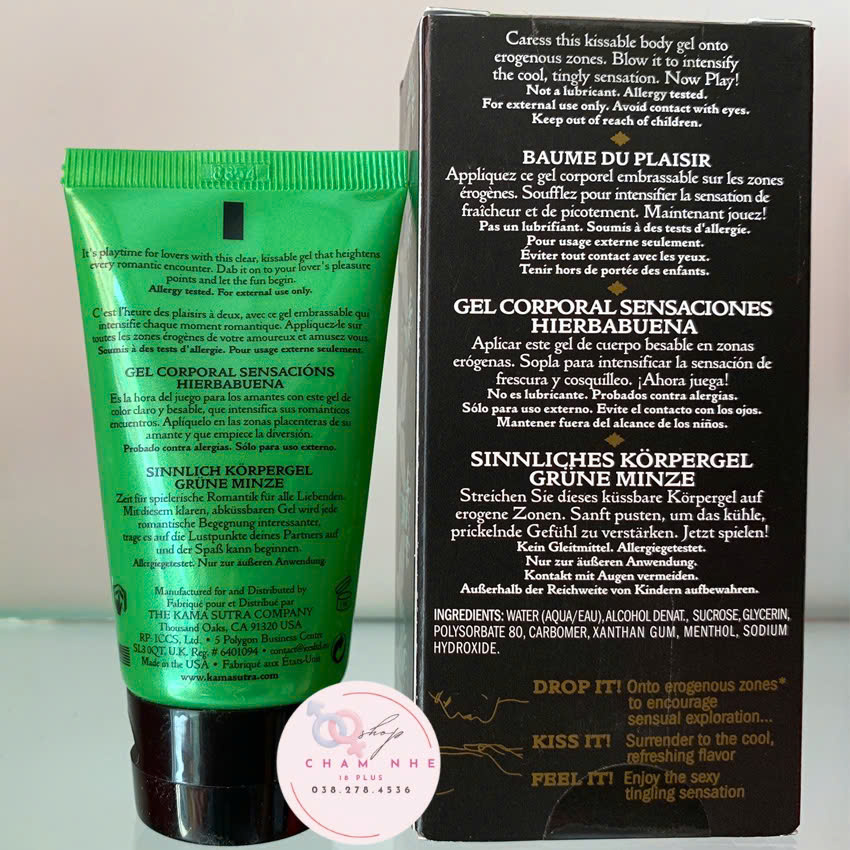 Gel bôi đa điểm G Nam và Nữ Kamasutra Pleasure Balm Spearmint