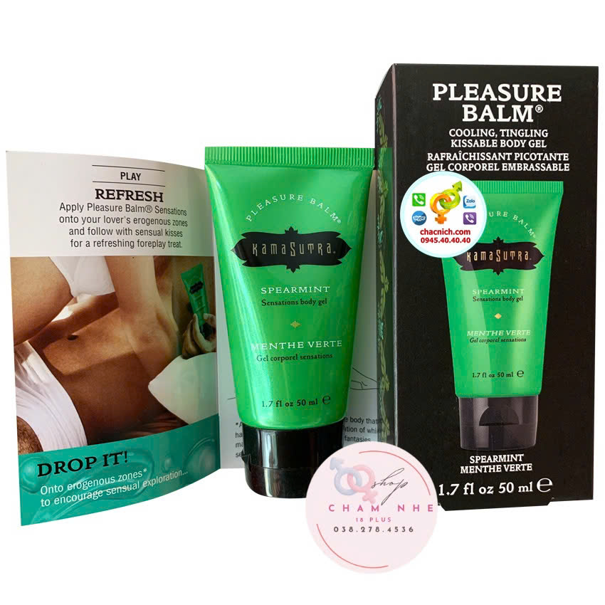 Gel bôi đa điểm G Nam và Nữ Kamasutra Pleasure Balm Spearmint 2