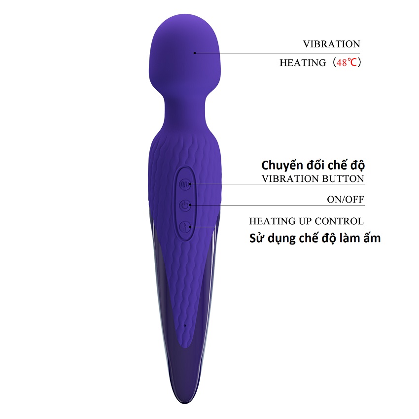 Chày rung cực mạnh 7 chế độ và có chức năng tỏa nhiệt 45 độ – Prettylove Antony Youth 7