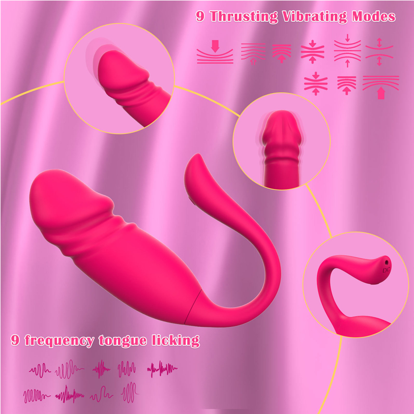 Alwup Love Kiss vừa rung vừa thụt điều khiển từ xa qua APP 4