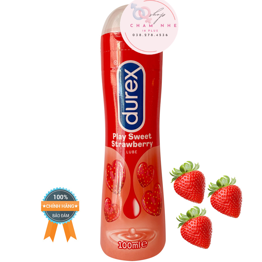 Gel Durex Strawberry hương dâu thơm ngọt 